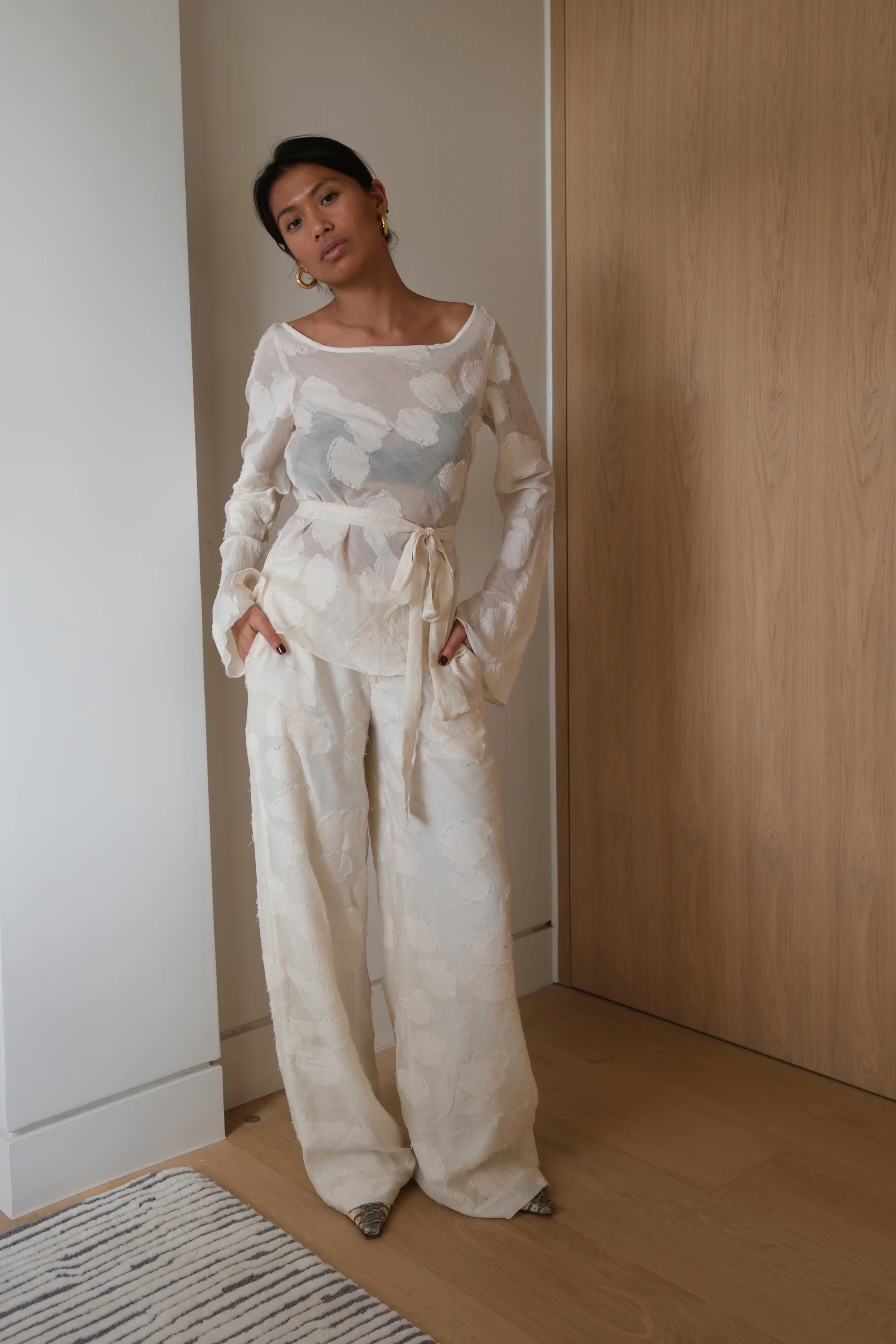 Azalea Trousers | Ecru - Image 5