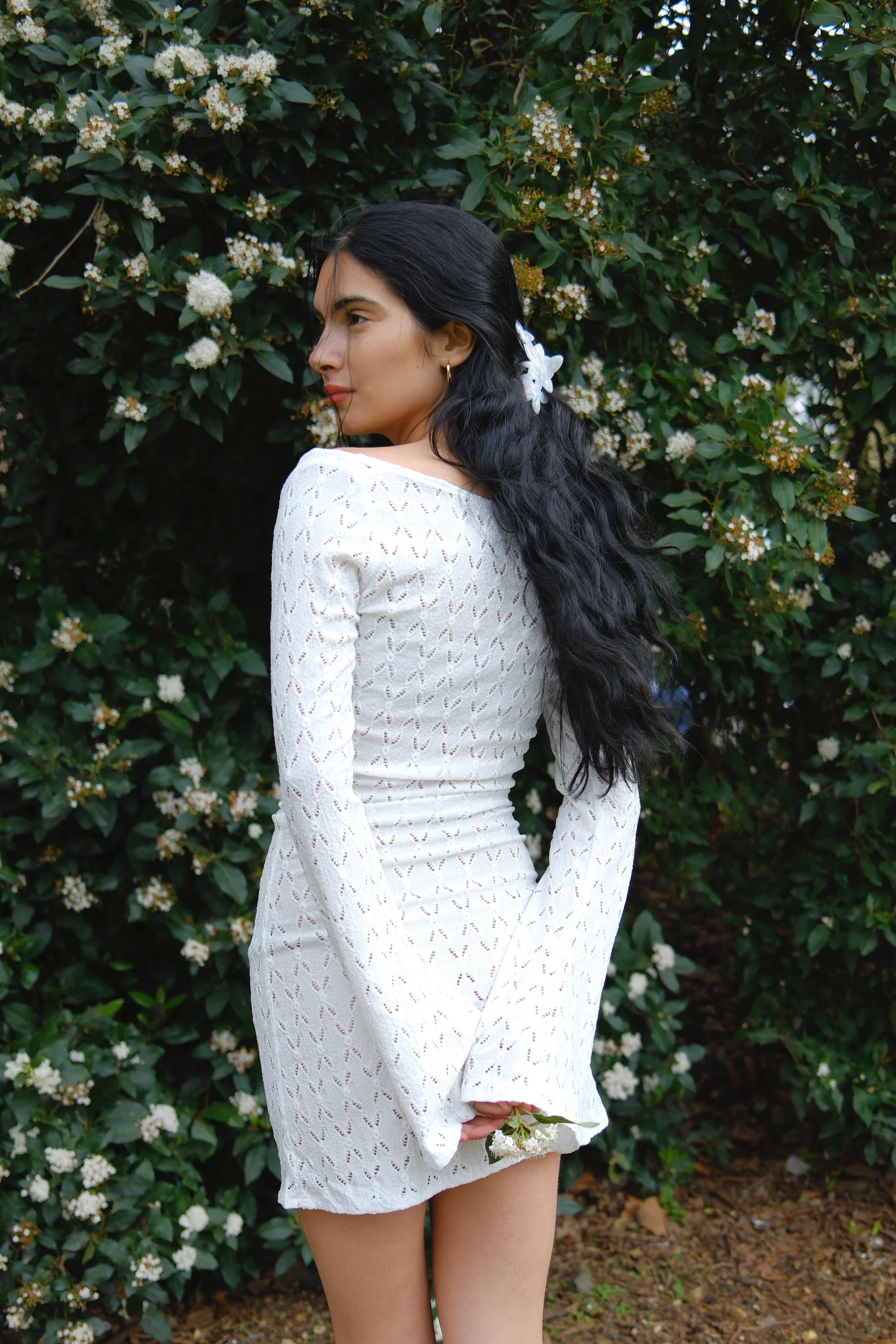 Gaia Dress | White Knit - Image 4