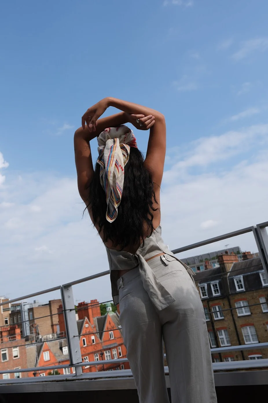 Linen Halter Top | Stone - Image 3