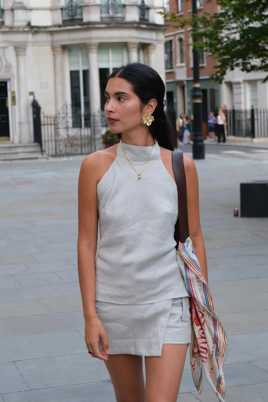 Linen Halter Top | Stone - Image 4