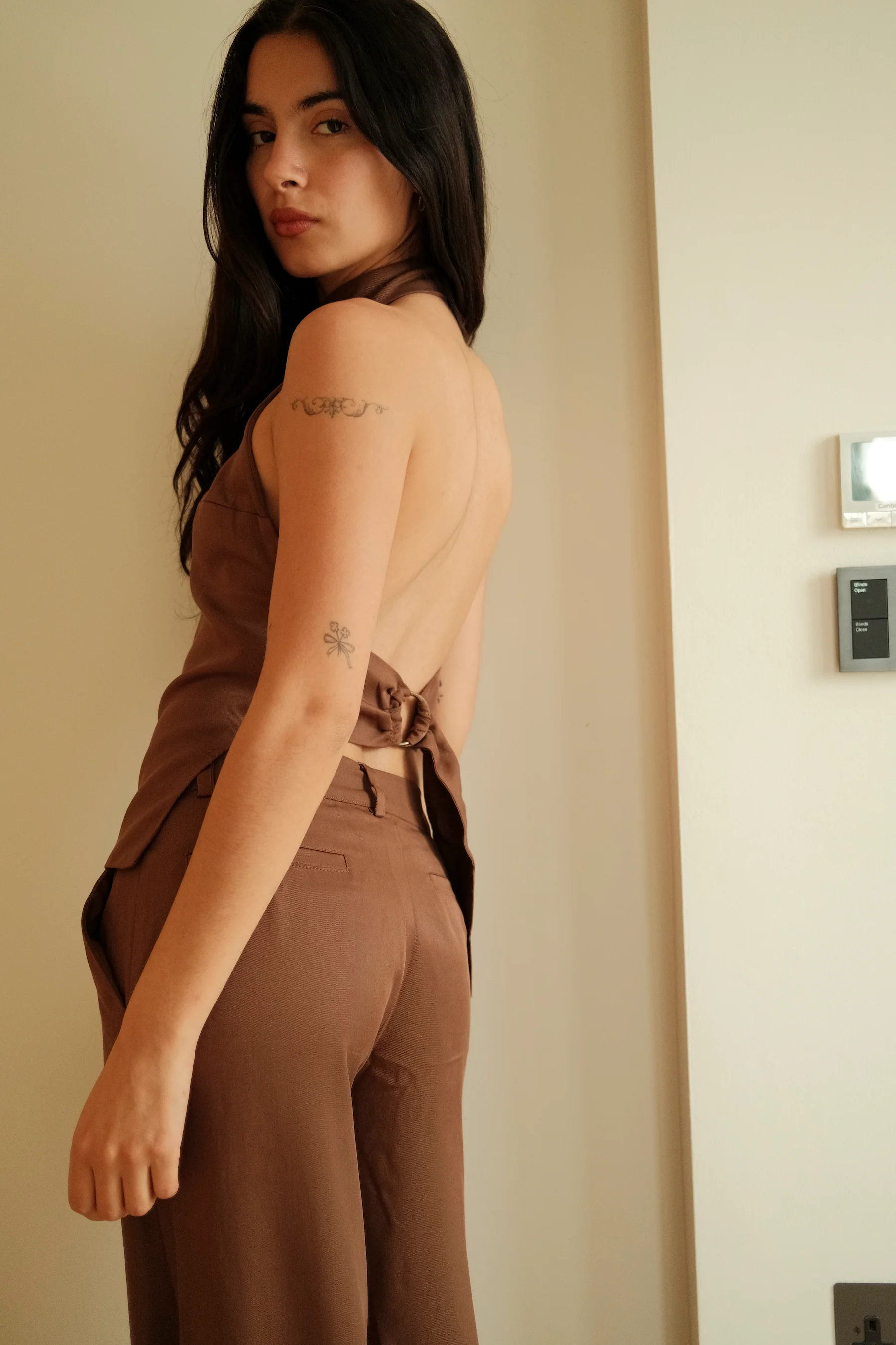 Gea Trousers | Brown Twill - Image 3