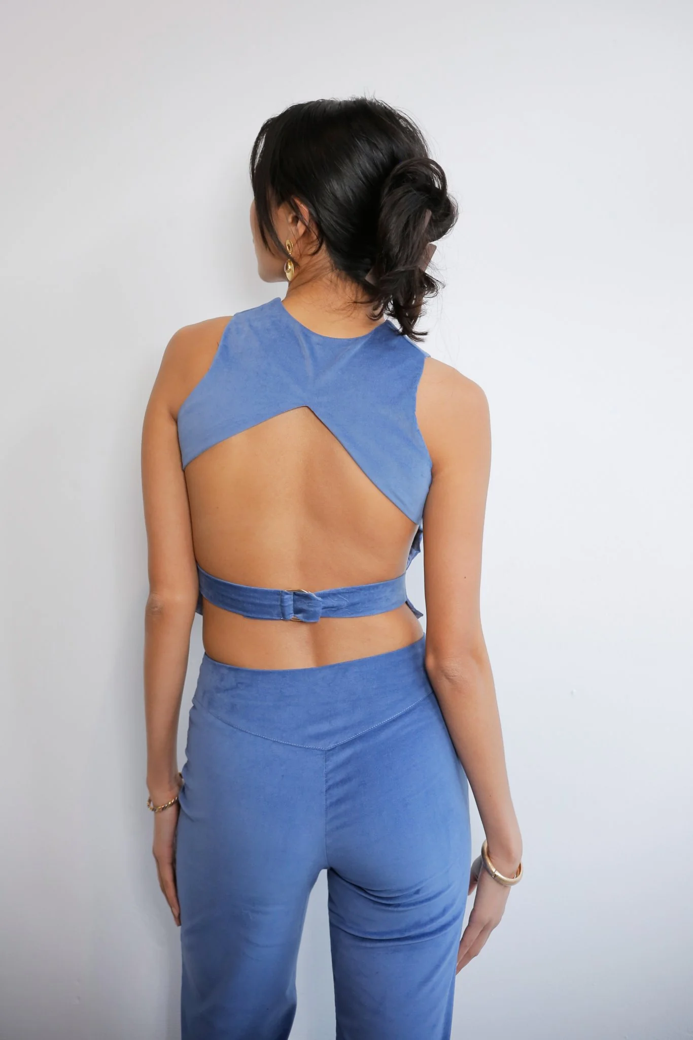 Ice Blue Velvet Suit - Image 6