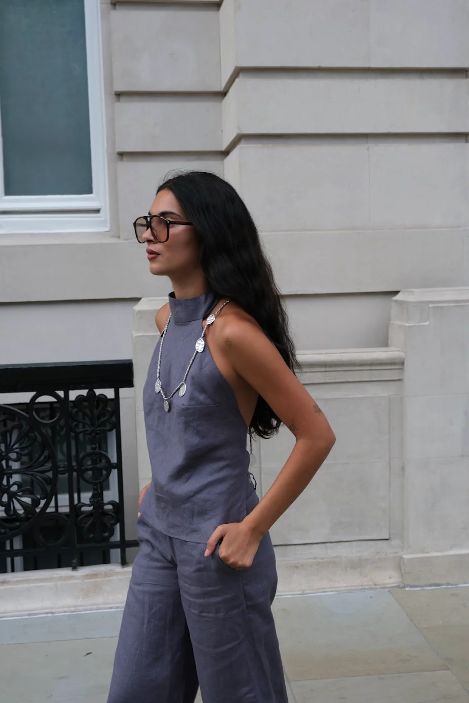 Linen Halter Top | Haze - Image 3
