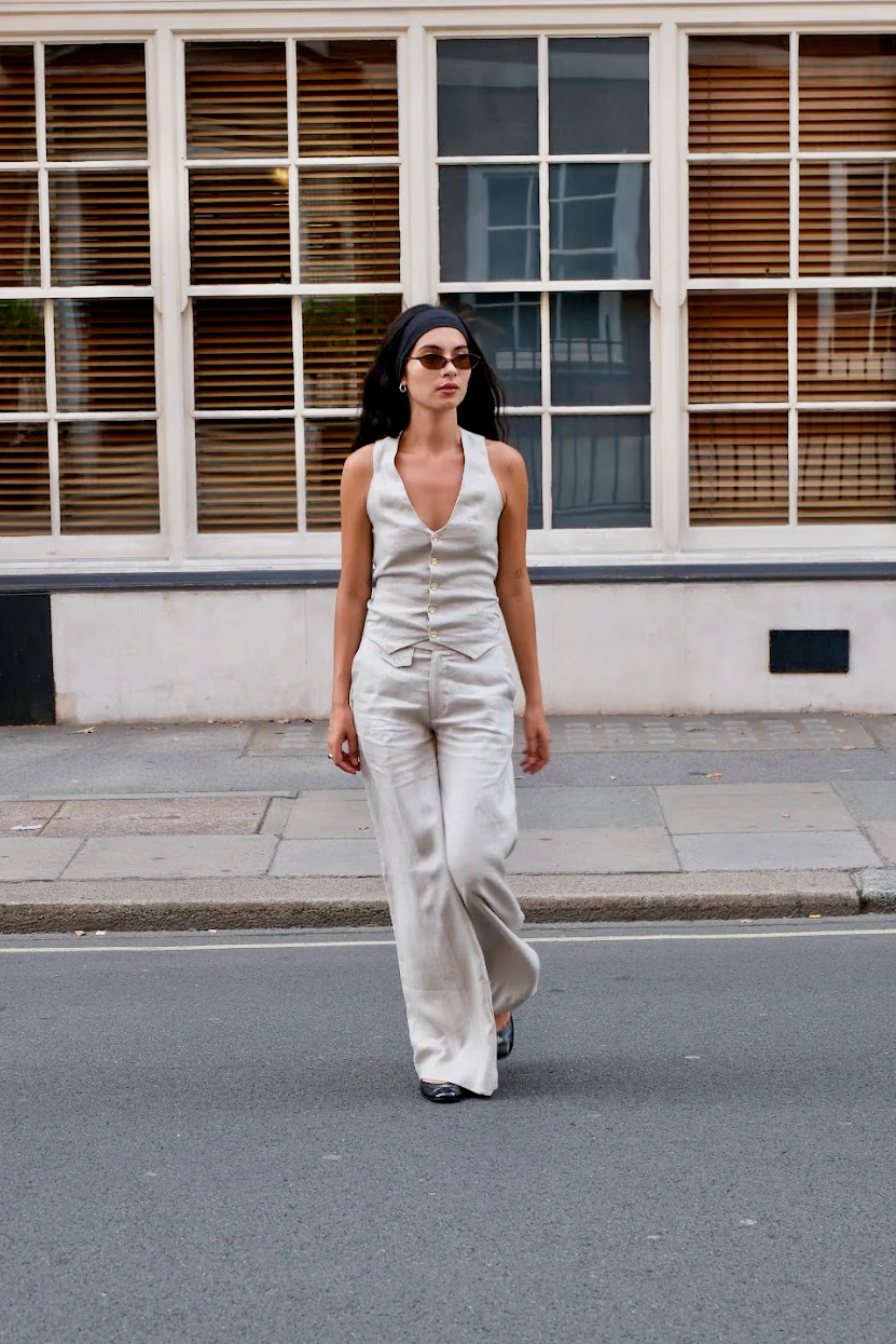 Gea Trousers | Stone Linen - Image 5