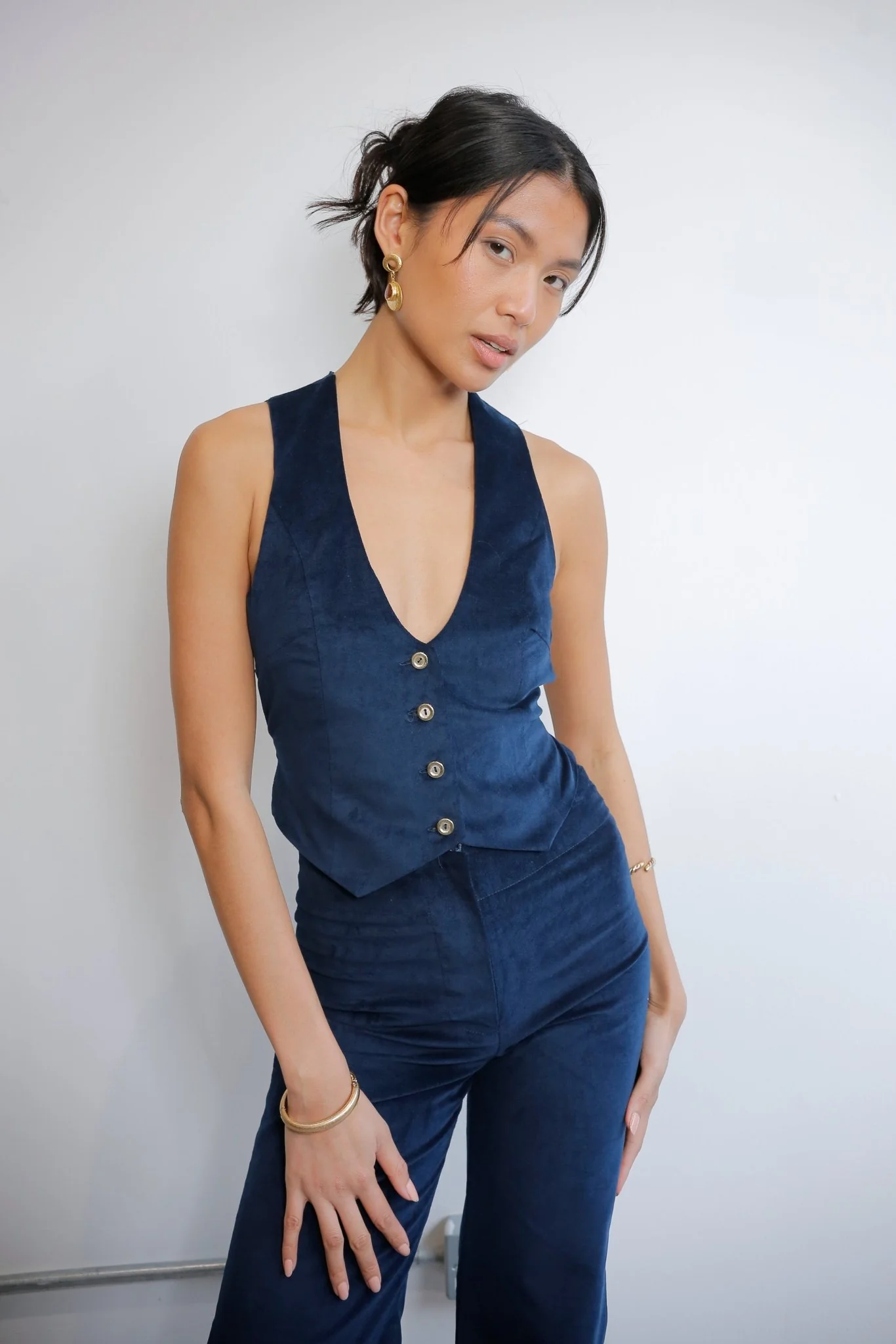 Navy Velvet Suit - Image 9