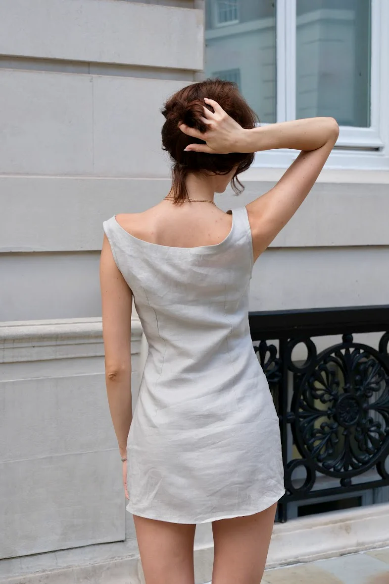 Sofia Dress | Stone - Image 4