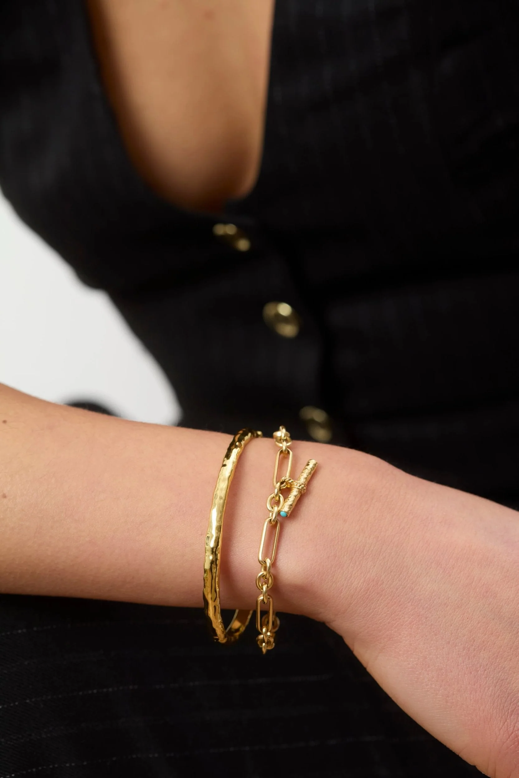 T-Bar Maxi Bracelet | Turquoise - Image 3
