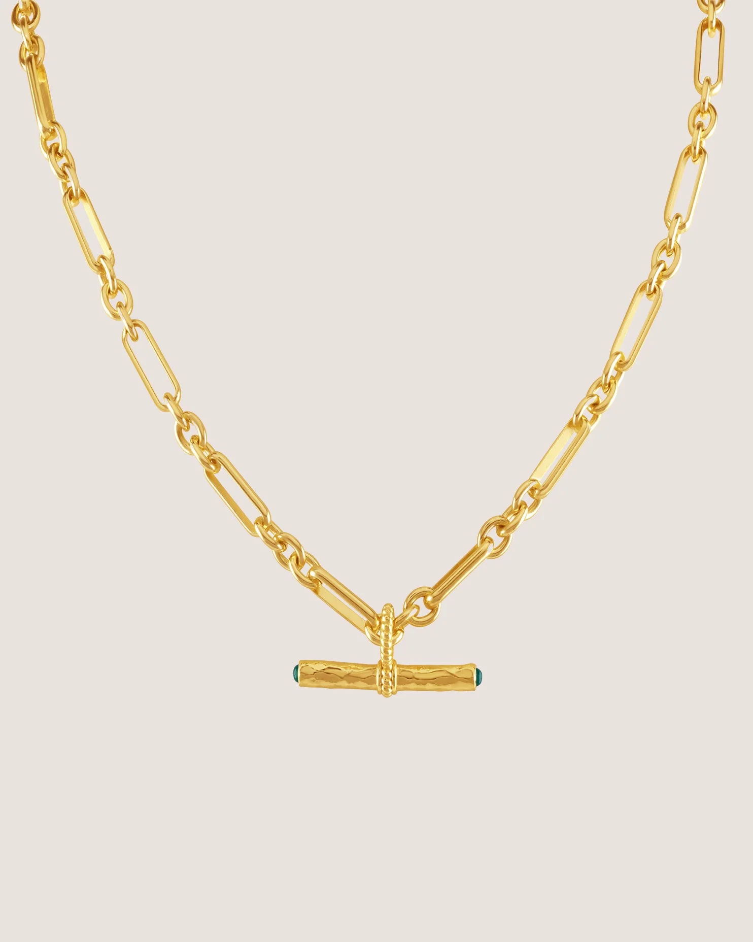 T-Bar Maxi Necklace | Green