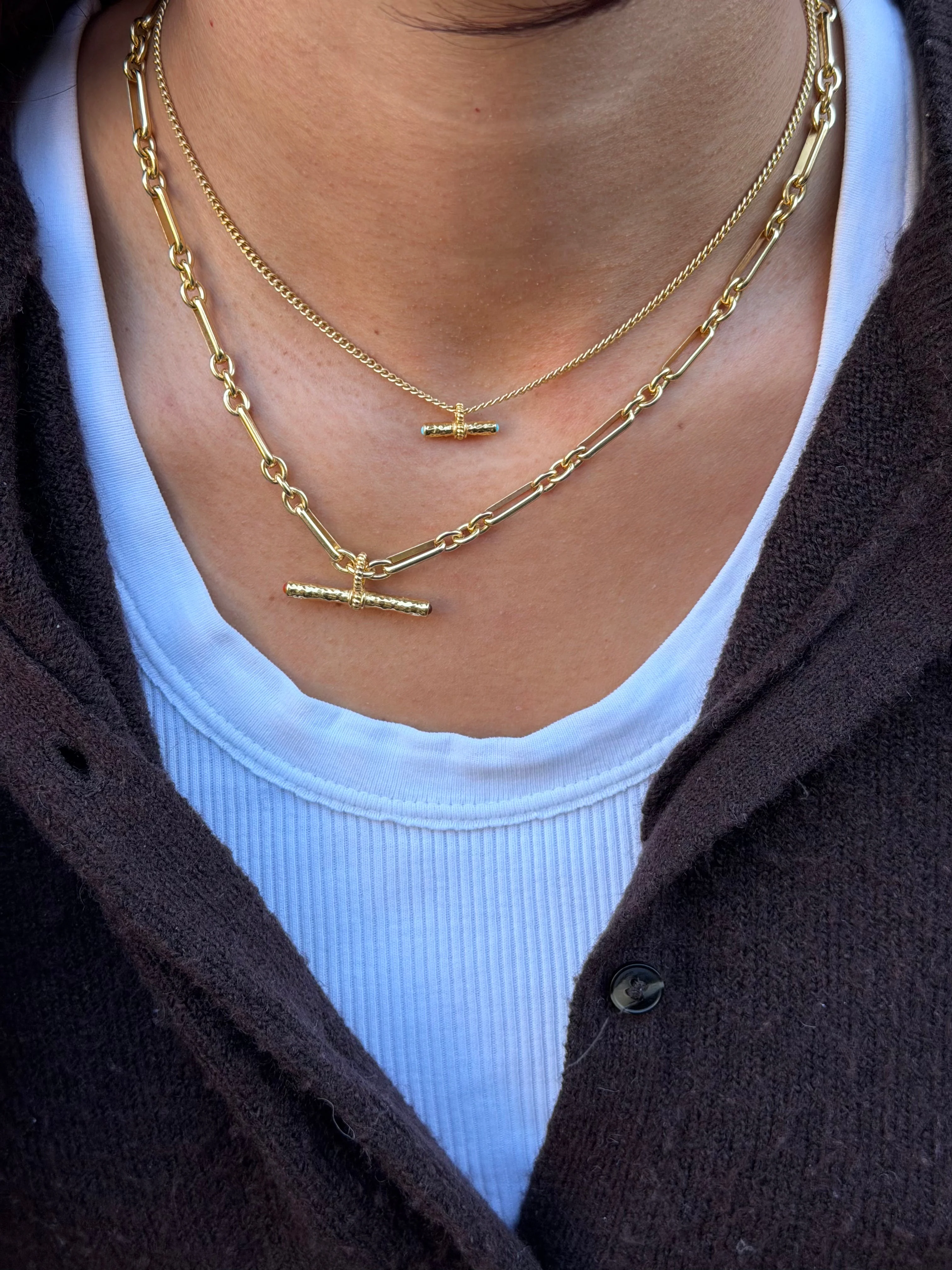 T-Bar Maxi Necklace | Green - Image 5