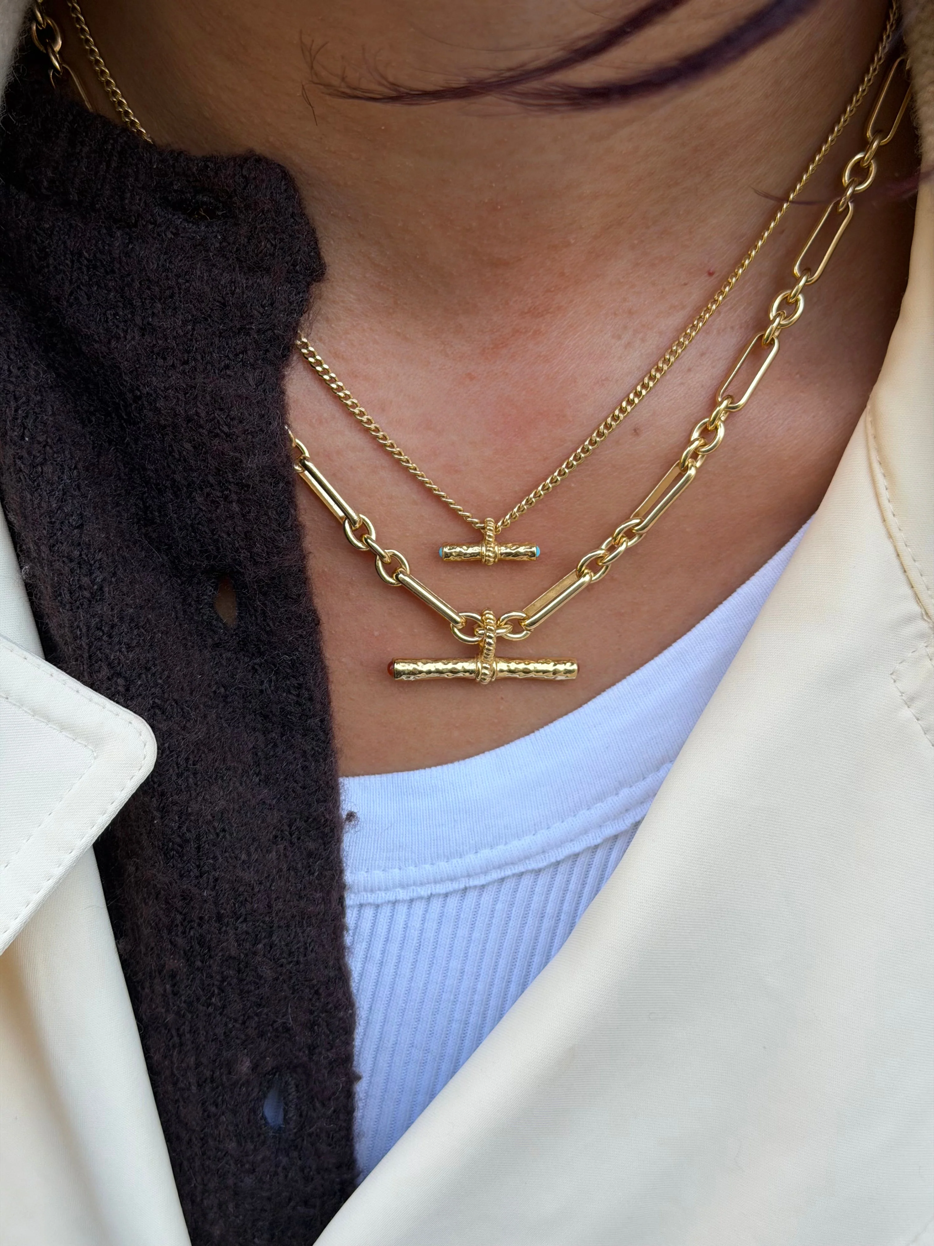 T-Bar Maxi Necklace | Turquoise - Image 2