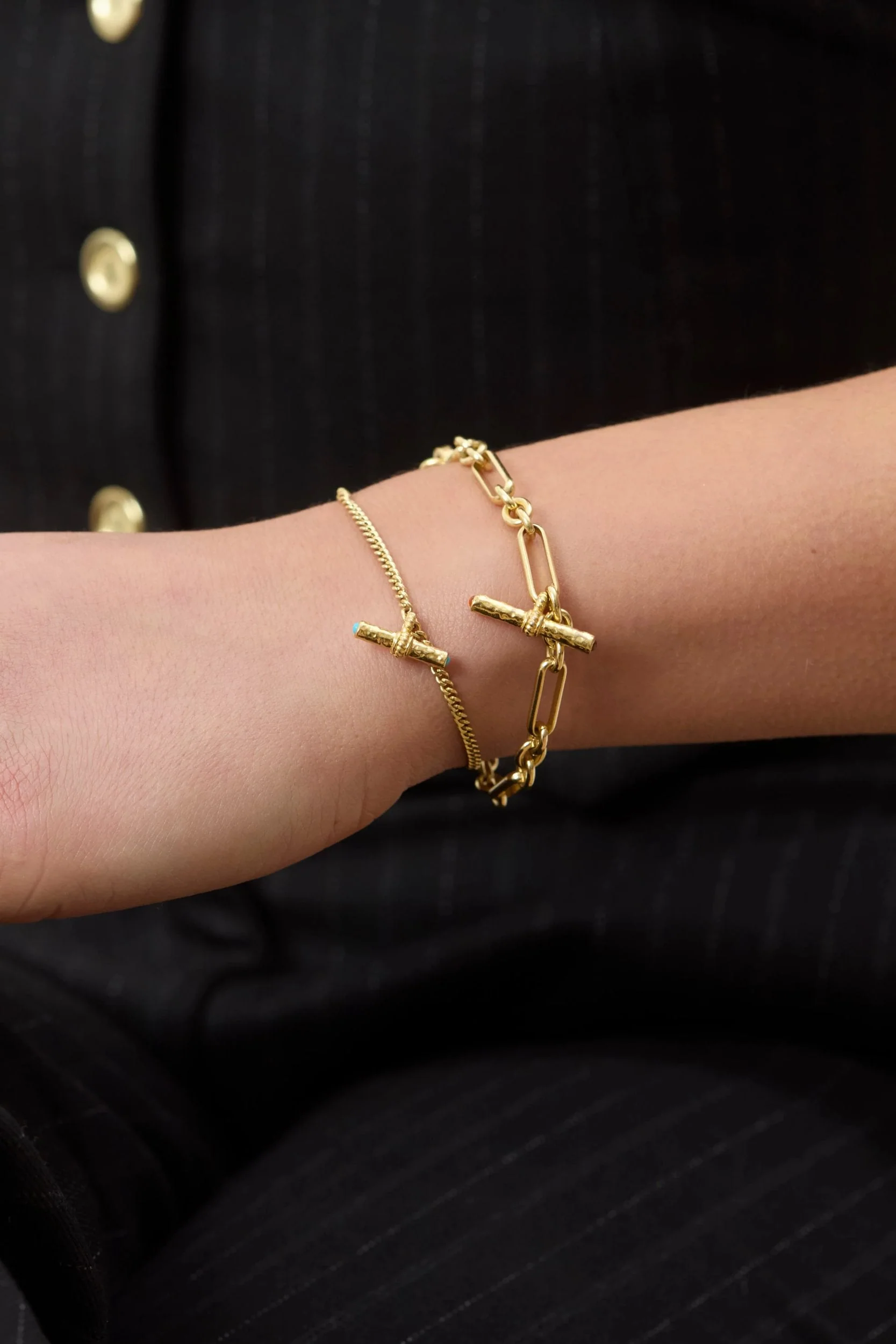 T-Bar Mini Bracelet | Turquoise - Image 4