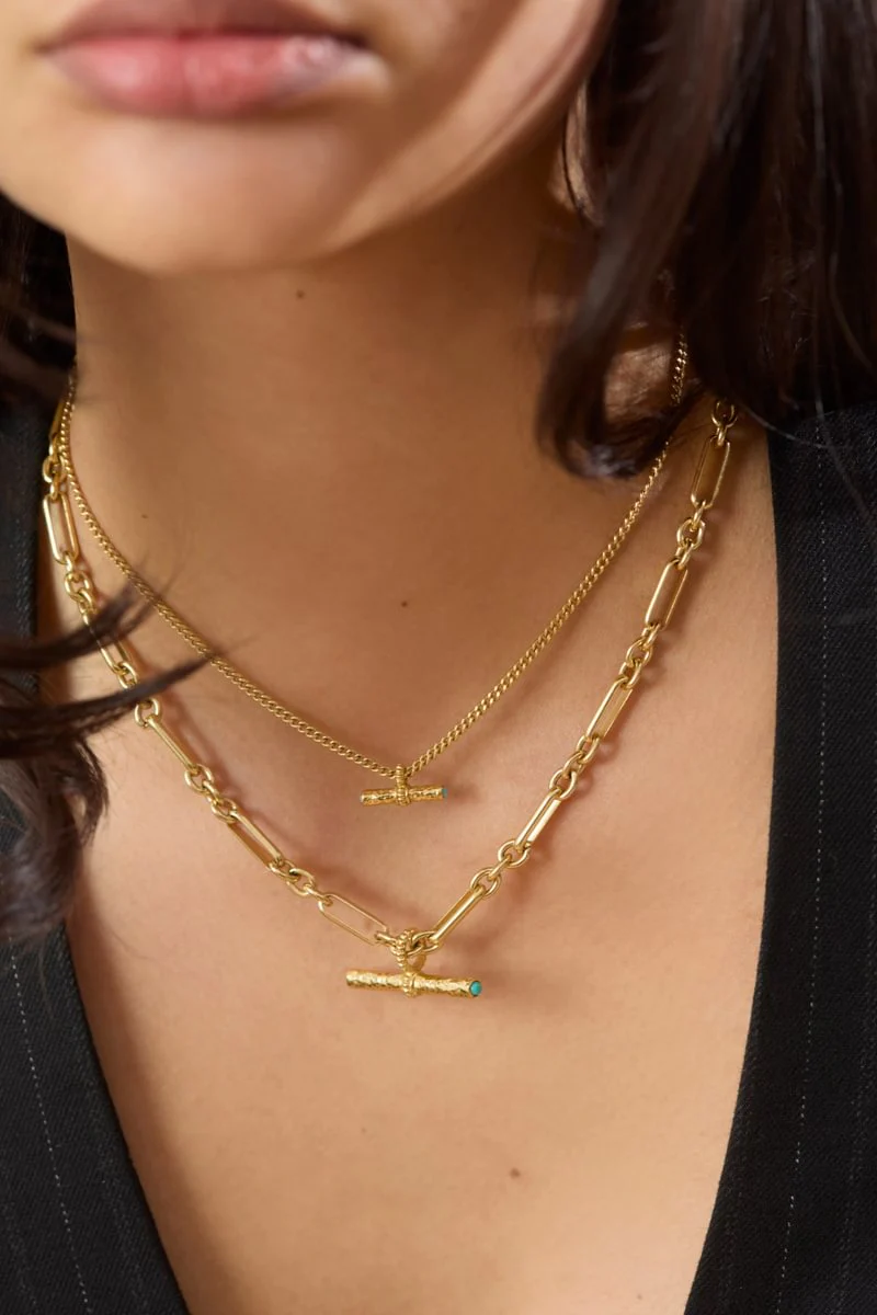 T-Bar Mini Necklace | Red - Image 4