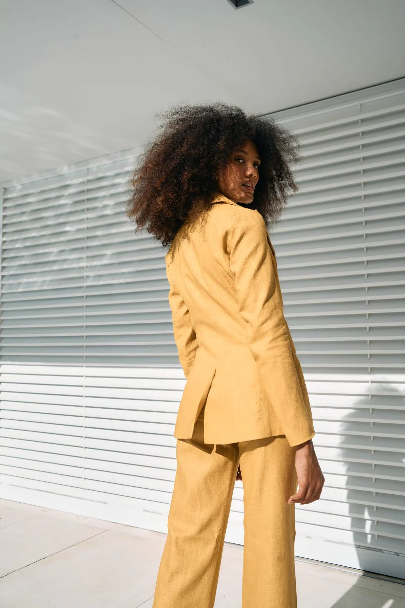 Yellow Linen Suit - Image 3
